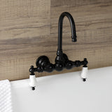 Aqua Vintage Two-Handle 2-Hole Tub Wall Mount Clawfoot Tub Faucet