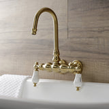 Aqua Vintage Two-Handle 2-Hole Tub Wall Mount Clawfoot Tub Faucet