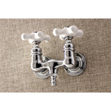 Aqua Vintage Two-Handle 2-Hole Tub Wall Mount Clawfoot Tub Faucet