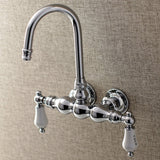 Aqua Vintage Two-Handle 2-Hole Tub Wall Mount Clawfoot Tub Faucet