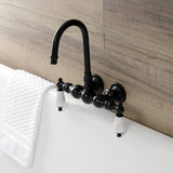 Aqua Vintage Two-Handle 2-Hole Tub Wall Mount Clawfoot Tub Faucet