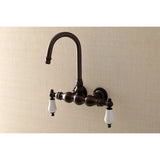 Aqua Vintage Two-Handle 2-Hole Tub Wall Mount Clawfoot Tub Faucet