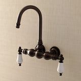 Aqua Vintage Two-Handle 2-Hole Tub Wall Mount Clawfoot Tub Faucet