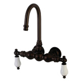 Aqua Vintage Two-Handle 2-Hole Tub Wall Mount Clawfoot Tub Faucet