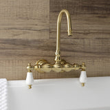 Aqua Vintage Two-Handle 2-Hole Tub Wall Mount Clawfoot Tub Faucet