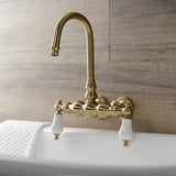 Aqua Vintage Two-Handle 2-Hole Tub Wall Mount Clawfoot Tub Faucet