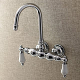 Aqua Vintage Two-Handle 2-Hole Tub Wall Mount Clawfoot Tub Faucet