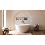 Concord Three-Handle 2-Hole Tub Wall Mount Clawfoot Tub Faucet with Hand Shower
