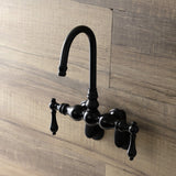 Aqua Vintage Two-Handle 2-Hole Tub Wall Mount Clawfoot Tub Faucet