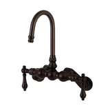 Aqua Vintage Two-Handle 2-Hole Tub Wall Mount Clawfoot Tub Faucet