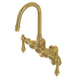 Aqua Vintage Two-Handle 2-Hole Tub Wall Mount Clawfoot Tub Faucet