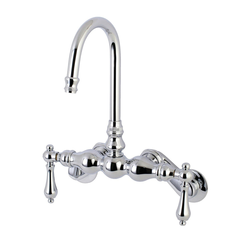 Aqua Vintage Two-Handle 2-Hole Tub Wall Mount Clawfoot Tub Faucet