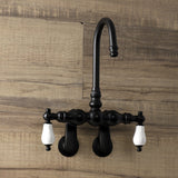 Aqua Vintage Two-Handle 2-Hole Tub Wall Mount Clawfoot Tub Faucet