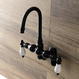 Aqua Vintage Two-Handle 2-Hole Tub Wall Mount Clawfoot Tub Faucet