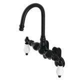 Aqua Vintage Two-Handle 2-Hole Tub Wall Mount Clawfoot Tub Faucet
