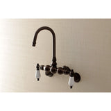 Aqua Vintage Two-Handle 2-Hole Tub Wall Mount Clawfoot Tub Faucet