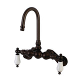 Aqua Vintage Two-Handle 2-Hole Tub Wall Mount Clawfoot Tub Faucet