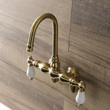 Aqua Vintage Two-Handle 2-Hole Tub Wall Mount Clawfoot Tub Faucet