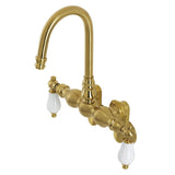 Aqua Vintage Two-Handle 2-Hole Tub Wall Mount Clawfoot Tub Faucet