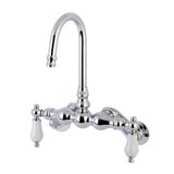 Aqua Vintage Two-Handle 2-Hole Tub Wall Mount Clawfoot Tub Faucet