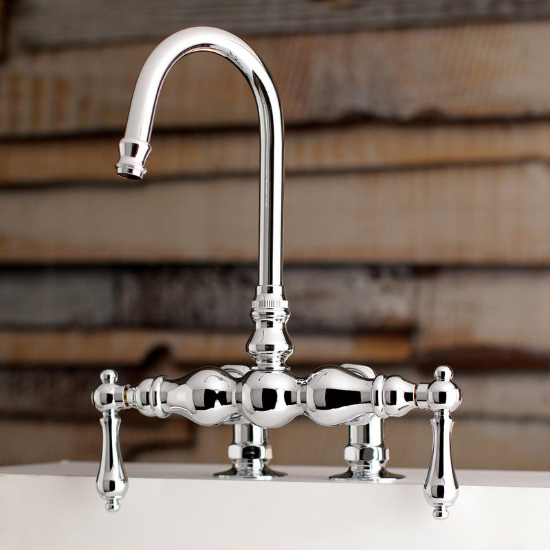 Vintage Two-Handle 2-Hole Deck-Mount Clawfoot Tub Faucet