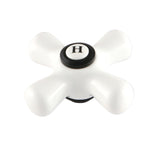 Aqua Vintage Porcelain Cross Handle (Hot Side)