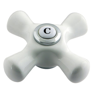Aqua Vintage Porcelain Cross Handle (Cold Side)