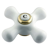 Aqua Vintage Porcelain Cross Handle (Cold Side)
