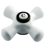 Aqua Vintage Porcelain Cross Handle (Cold Side)