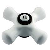 Aqua Vintage Porcelain Cross Handle (Hot Side)