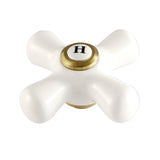 Aqua Vintage Porcelain Cross Handle (Hot Side)