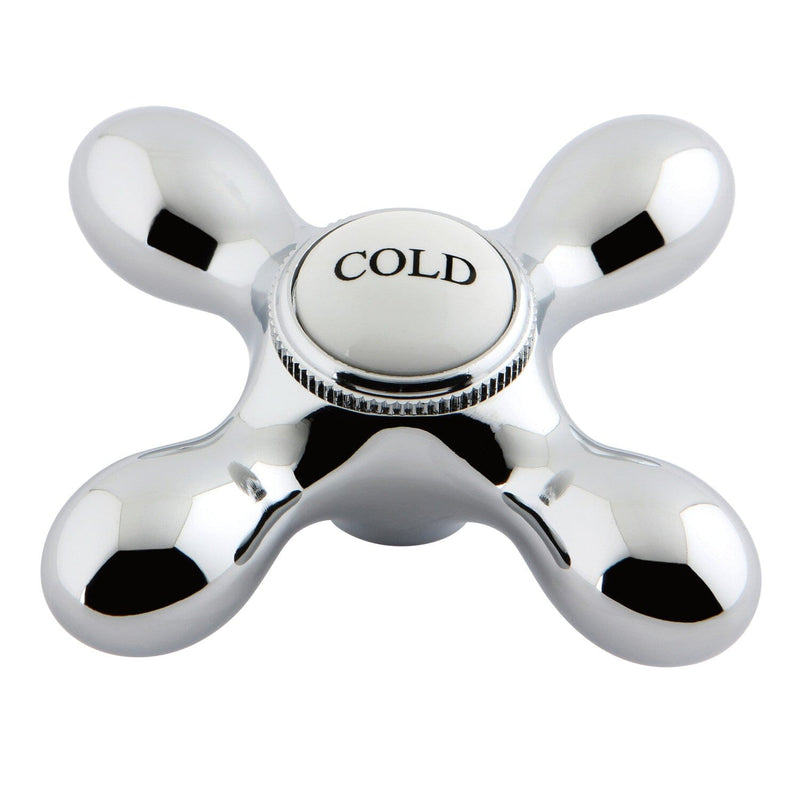 Aqua Vintage Brass Cross Handle (Cold Side)