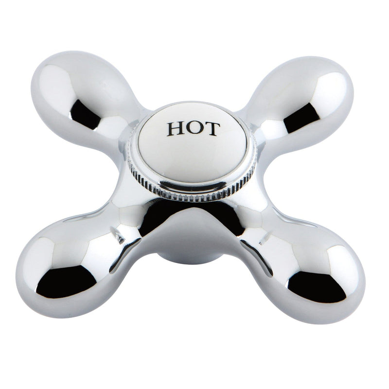 Aqua Vintage Brass Cross Handle (Hot Side)