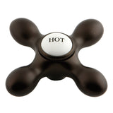 Aqua Vintage Brass Cross Handle (Hot Side)