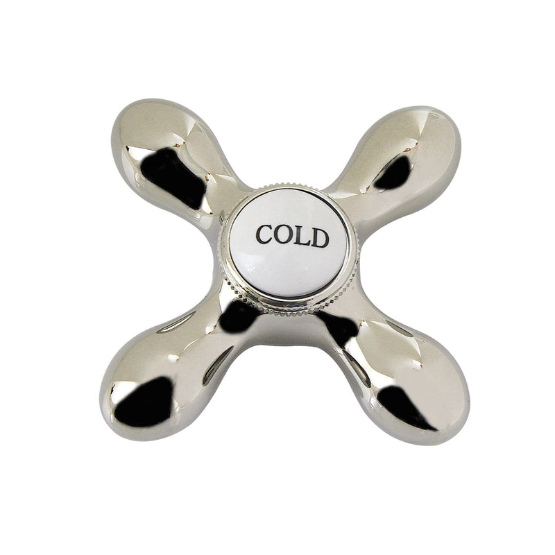 Aqua Vintage Brass Cross Handle (Cold Side)