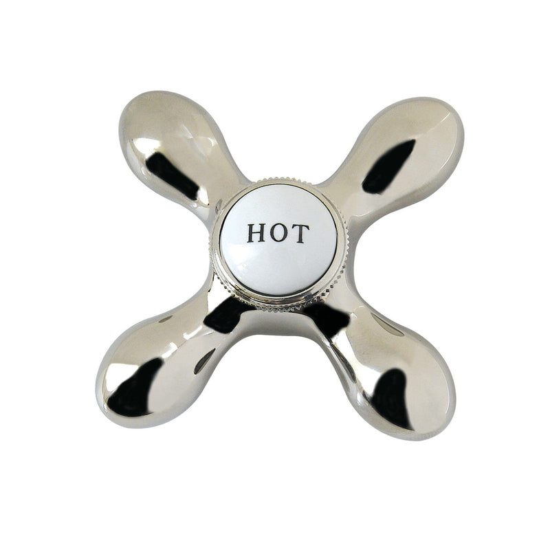 Aqua Vintage Brass Cross Handle (Hot Side)