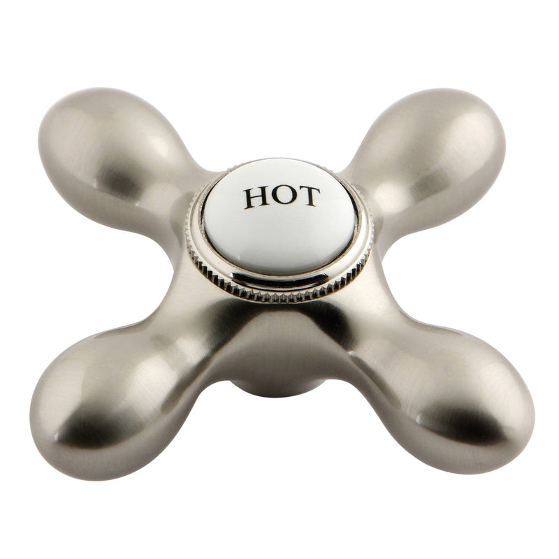 Aqua Vintage Brass Cross Handle (Hot Side)