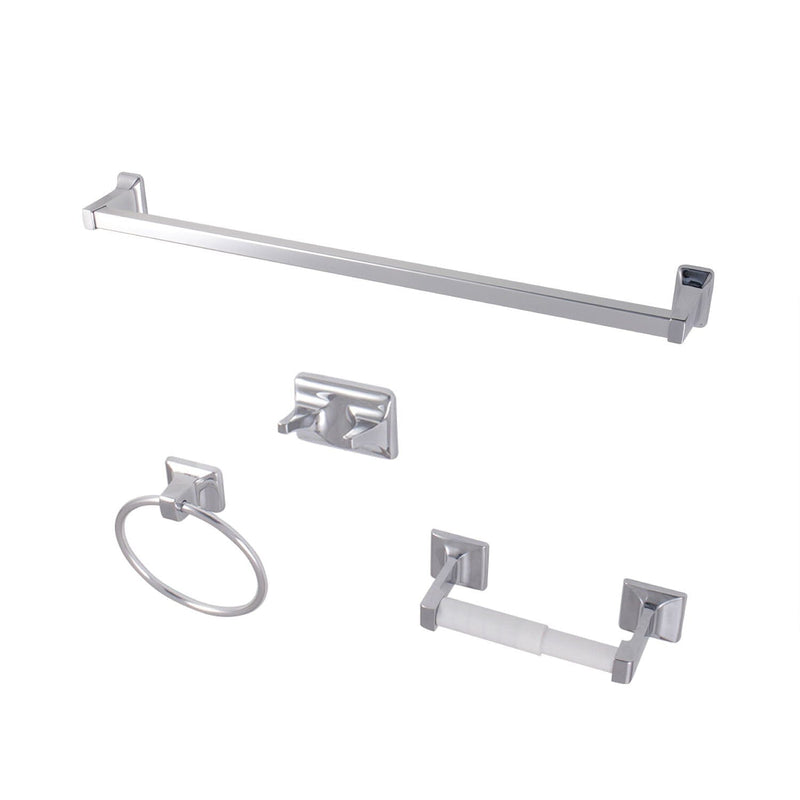 Americana 4-Piece 24-Inch Towel Bar Bathroom Accessory Set