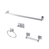 Americana 4-Piece 24-Inch Towel Bar Bathroom Accessory Set