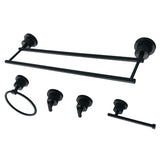 Concord 5-Piece 18-Inch Dual Towel Bar Bathroom Accessory Set