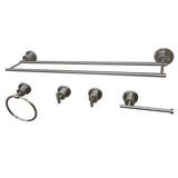 Concord 5-Piece 18-Inch Dual Towel Bar Bathroom Accessory Set