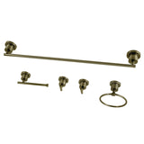 Concord 5-Piece 24-Inch Towel Bar Bathroom Accessory Set