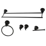 Concord 5-Piece 24-Inch Dual Towel Bar Bathroom Accessory Set