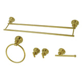 Concord 5-Piece 24-Inch Dual Towel Bar Bathroom Accessory Set