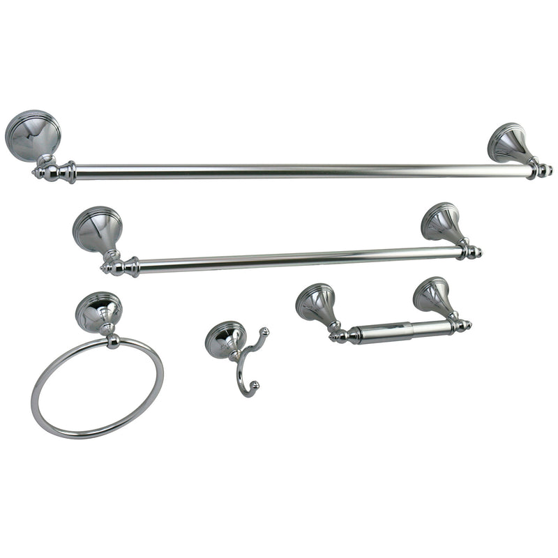 Naples 5-Piece 18-Inch and 24-Inch Towel Bars Bathroom Accessory Set