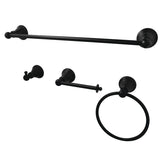 American Classic 4-Piece 18-Inch Towel Bar Bathroom Accessory Set