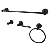 American Classic 4-Piece 18-Inch Towel Bar Bathroom Accessory Set