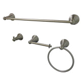 American Classic 4-Piece 18-Inch Towel Bar Bathroom Accessory Set