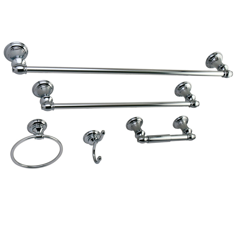 Provence 5-Piece 18-Inch and 24-Inch Towel Bars Bathroom Accessory Set