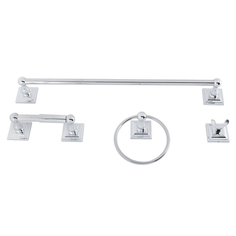Serano 4-Piece 24-Inch Towel Bar Bathroom Accessory Set